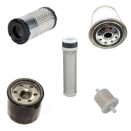 Aic Replacement Parts Maintenance Filter Kit Fits Kubota ZG222 Zero-Turn Mower w/KGZ770-E2 Engine 15853-32430-FILTERKIT